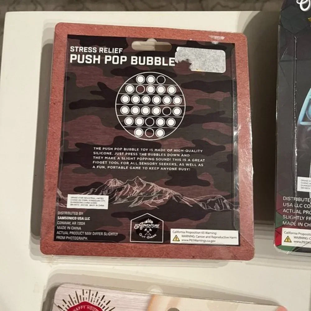 Pizza, Pineapple, Camouflage & Controller Pop-It Toys  (Lot of FOUR)‎ (new)
